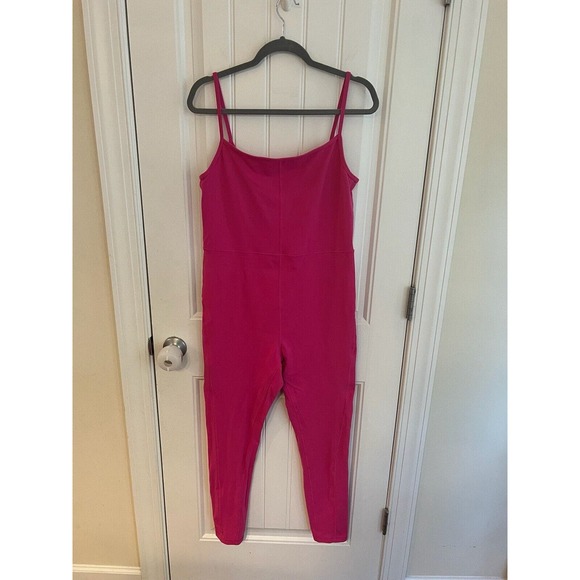 Wilfred Free Aritzia Divinity Stretch Jumpsuit Full‎ Length Pink Size XL - Picture 1 of 6